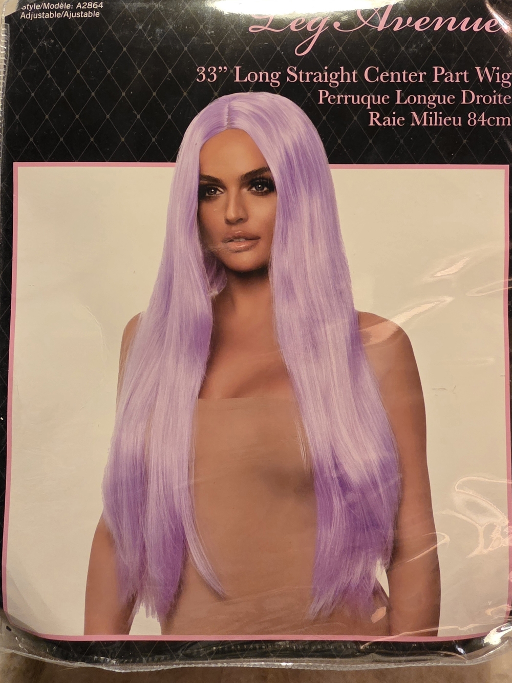 Leg Avenue Long Straight Center Part Wig - Lavender Purple